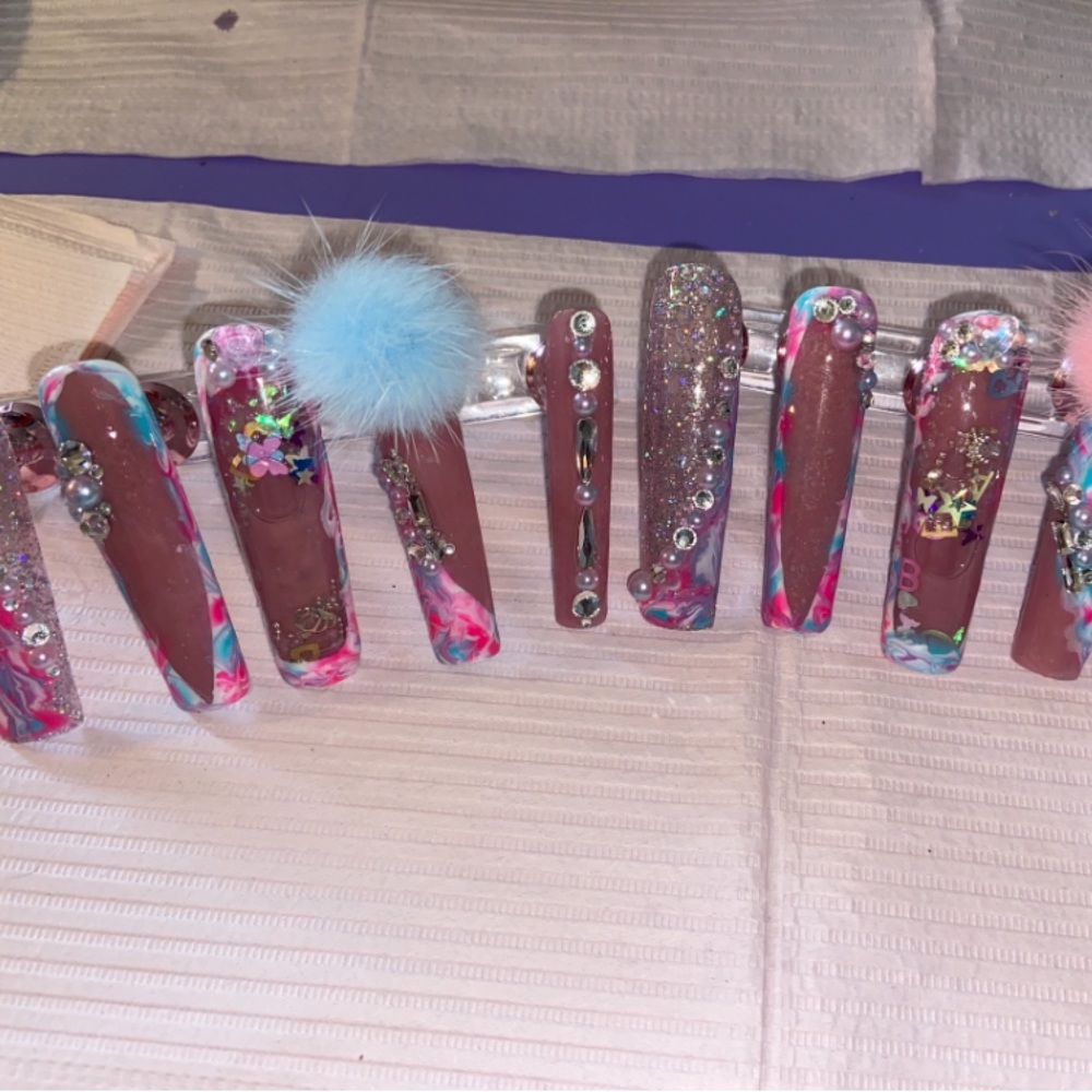 Beautiful homemade press on nails